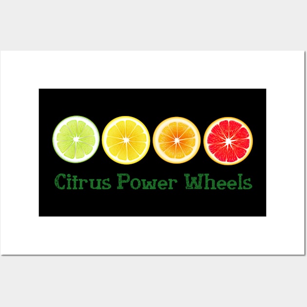 Lime Lemon Orange Vitamin Citrus Wheels of a Power of Juice Health Food choices and living Greenway for your own strong Health benefits and vitality life Wall Art by Olloway